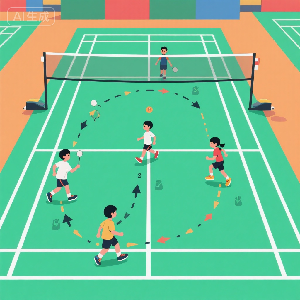 前场步法移动轨迹