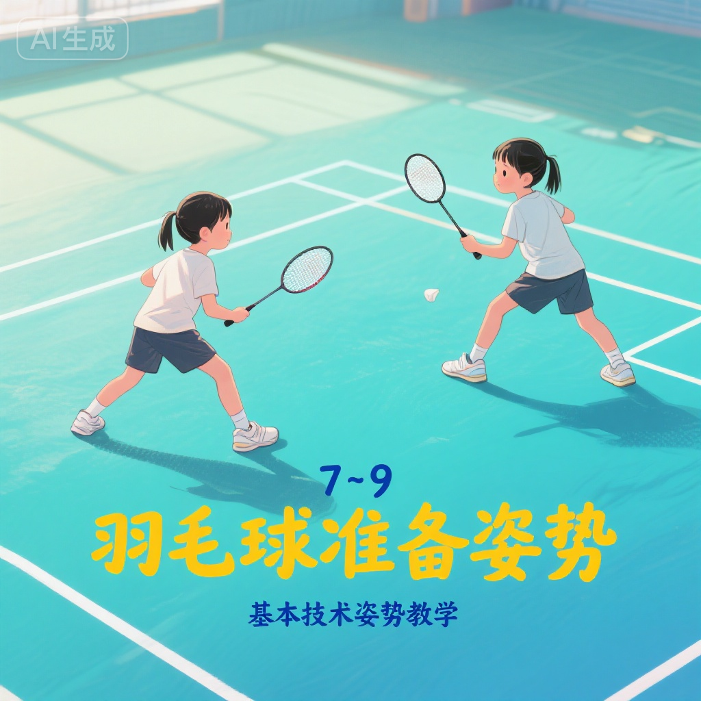 羽毛球准备姿势